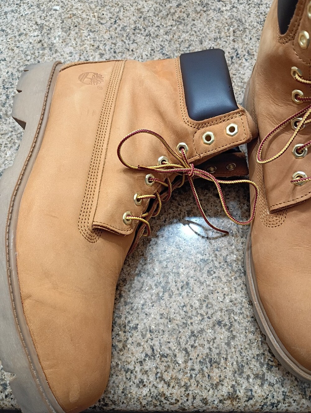 MEN'S TIMBERLAND WATERPROOF 6 INCH WHEAT COLOR BOOTS SIZE 14 - Picture 10 of 13